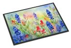 NEW Texas Bluebonnets in Watercolor Doormat Front Door Mat Indoor Outdoor Rugs for Entryway, Non Slip Washable Low Pile, 18H X 27W