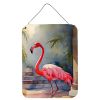 NEW Flamingo Wall or Door Hanging Prints Aluminum Metal Sign Kitchen Wall Bar Bathroom Plaque Home Decor Front Door Plaque, 12x16, Multicolor