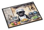 NEW Pug The Chef Doormat Front Door Mat Indoor Outdoor Rugs for Entryway, Non Slip Washable Low Pile, 18H X 27W