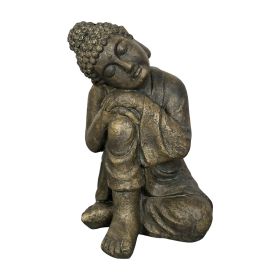 Outdoor Buddha Statue - Hug Knee Sleeping Buddha Sculpture Meditating Decorations, Zen Decor for Garden,Patio, Balcony, Porch, Yard Art Ornament