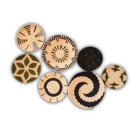 Handcrafted 7 Piece Handwoven Wall & Tabletop Decor Set â€“ Bohemian Artistic Thread Designs