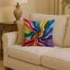 Gay Pride Throw Pillow Machine Washable, Indoor Outdoor Decorative Pillow for Couch, Bed or Patio, 14Hx14W