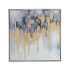 39.5" x 39.5" Modern Oil Painting, Square Framed Wall Art for Living Room Dining Room Office