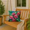 West Virginia Rhododendrons in Watercolor Throw Pillow Machine Washable, Indoor Outdoor Decorative Pillow for Couch, Bed or Patio, 18Hx18W