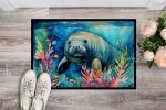 NEW Manatee Doormat Front Door Mat Indoor Outdoor Rugs for Entryway, Non Slip Washable Low Pile, 18H X 27W
