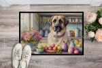NEW Decorating Easter Anatolian Shepherd Dog Doormat Front Door Mat Indoor Outdoor Rugs for Entryway, Non Slip Washable Low Pile, 18H X 27W