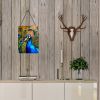 NEW Peacock Wall or Door Hanging Prints Aluminum Metal Sign Kitchen Wall Bar Bathroom Plaque Home Decor Front Door Plaque, 12x16, Multicolor