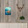NEW Koi Fish Wall or Door Hanging Prints Aluminum Metal Sign Kitchen Wall Bar Bathroom Plaque Home Decor Front Door Plaque, 12x16, Multicolor