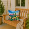 Arizona Saguaro Cactus Blossom in Watercolor Throw Pillow Machine Washable, Indoor Outdoor Decorative Pillow for Couch, Bed or Patio, 18Hx18W