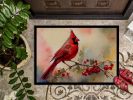 NEW Cardinal Doormat Front Door Mat Indoor Outdoor Rugs for Entryway, Non Slip Washable Low Pile, 18H X 27W
