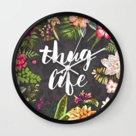 Thug Life Wall clock (Color: Black)