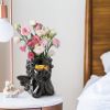 Angel Statue Crafted Head Face Planter Pot,Face Flower Pot with Drainage Hole Perfect for a DIY Succulents Plants and Flower Arrangement